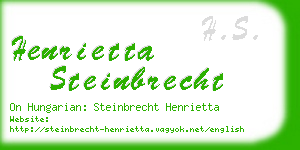 henrietta steinbrecht business card